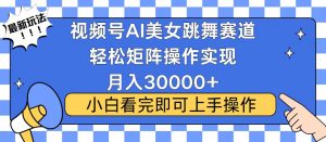 视频号蓝海赛道玩法，当天起号，拉爆流量收益，小白也能轻松月入30000+-KF云创