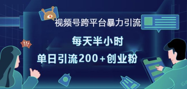 视频号跨平台暴力引流，每天半小时，单日引流200+精准创业粉-KF云创