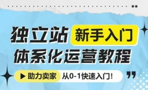 独立站新手入门体系化运营教程，助力独立站卖家从0-1快速入门!-KF云创