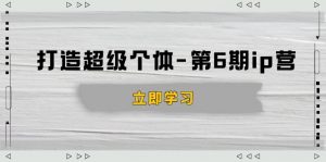 打造 超级个体-第6期ip营：商业认知,产品设计,成交演练,解决知识变现难题-KF云创
