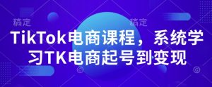 TikTok电商课程，​系统学习TK电商起号到变现-KF云创