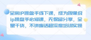 全案IP操盘手线下课，成为现象级ip操盘手必修课，无保留分享，全是干货，不讲废话超深度培训实操-KF云创
