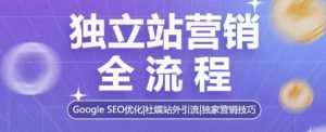 独立站营销全流程，Google SEO优化，社媒站外引流，独家营销技巧-KF云创