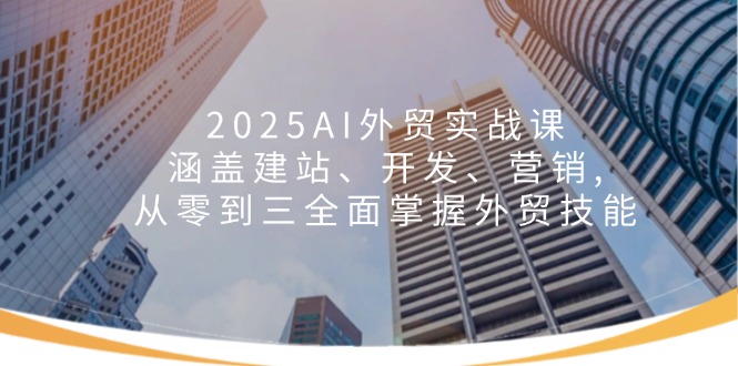 2025AI外贸实战课：涵盖建站、开发、营销, 从零到三全面掌握外贸技能-KF云创