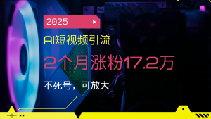 2025AI短视频引流，2个月涨粉17.2万，不死号，可放大-KF云创