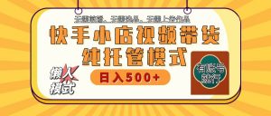 快手小店代运营躺赚项目 二八分成 长期稳定 保底月入3k+-KF云创