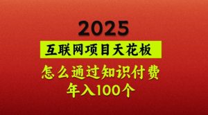 2025项目天花板，普通怎么通过知识付费翻身，年入百个【揭秘】-KF云创
