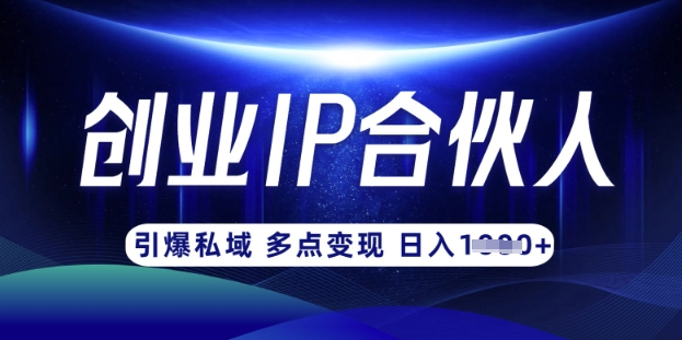 云帆·创业ip合伙人打造3.0，从0到1教你做网创，实现月入过W-KF云创