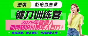 镰刀训练营超级IP合伙人，25年普通人如何通过“知识付费”实现逆袭-KF云创