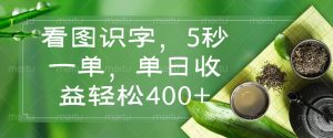 看图识字，5秒一单，单日收益轻松400+-KF云创