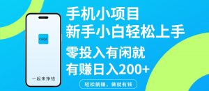 手机小项目新手小白轻松上手零投入有闲就有赚日入200+-KF云创