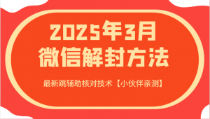 2025年3月微信解封方法 最新跳辅助核对技术【小伙伴亲测】-KF云创