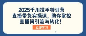 2025千川投手特训营：直播带货实操课，助你掌控直播间引流与转化！-KF云创