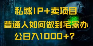 私域IP+卖项目，普通人如何做到宅家办公实现日入1000+-KF云创