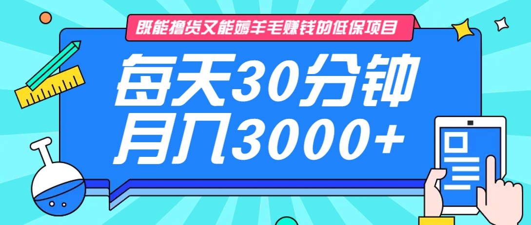 既能撸货又能赚钱的长期低保项目，每天30分钟，多号百分百稳定月入3000+！-KF云创