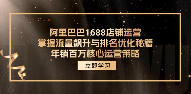 阿里巴巴1688店铺运营，掌握流量飙升与排名优化秘籍 年销百万核心运营策略-KF云创