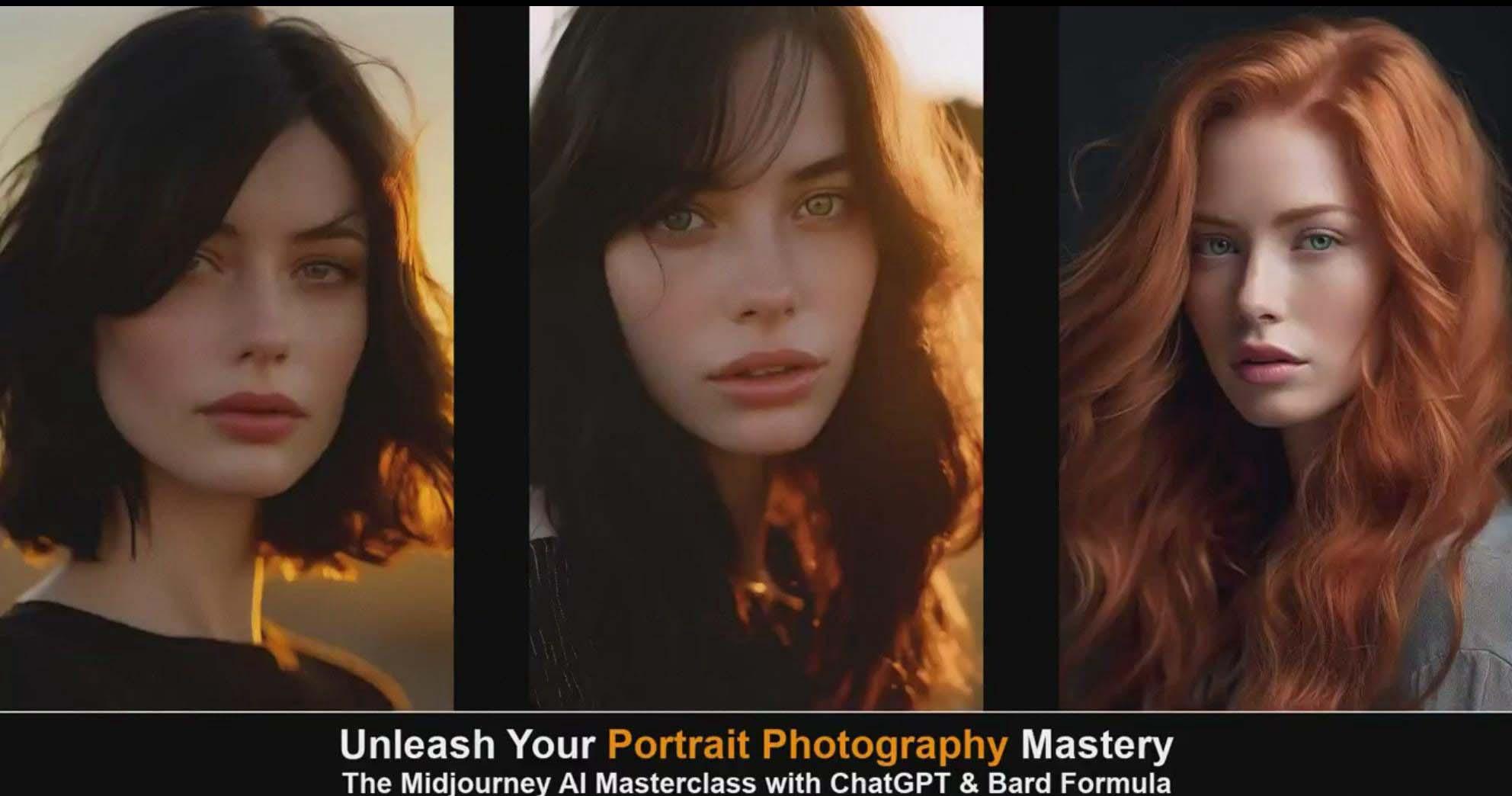 图片[3]-(9312期)Midjourney v5 ChatGPT 和 Bard AI人工智能人像摄影大师班-15节-中英字幕-KF云创