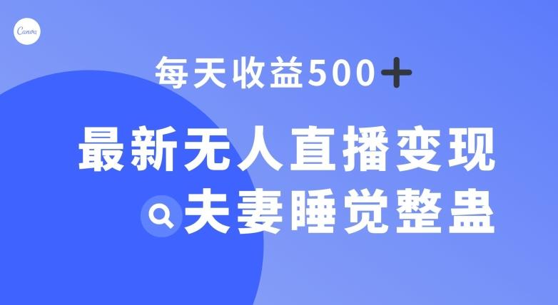 最新无人直播变现，夫妻睡觉整蛊，每天躺赚500+【揭秘】-KF云创