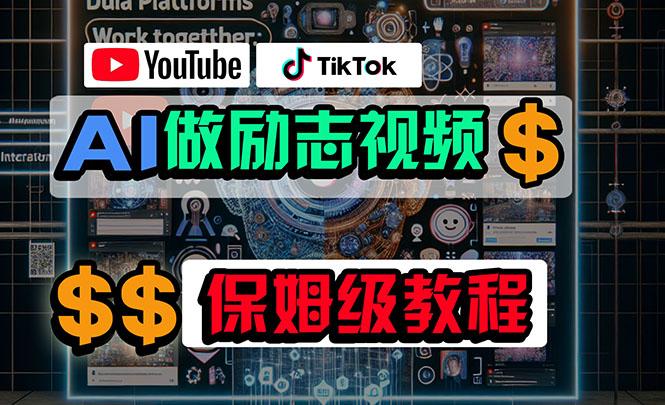 利用AI制作励志视频，在YouTube和TikTok赚钱，小白可做(附工具-KF云创