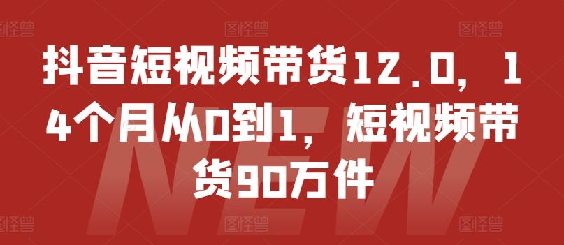 抖音短视频带货12.0，14个月从0到1，短视频带货90万件-KF云创