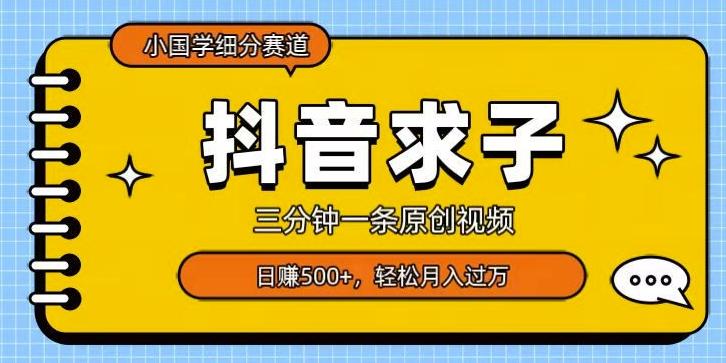 小国学细分赛道，三分钟一条原创视频，日赚500+，可矩阵复制-KF云创