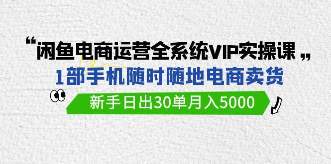 (9547期)闲鱼电商运营全系统VIP实战课，1部手机随时随地卖货，新手日出30单月入5000-KF云创