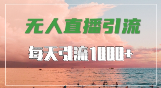 抖音快手视频号全平台通用，无人直播引流法，超暴力引流1000+高质量精准创业粉【揭秘】-KF云创