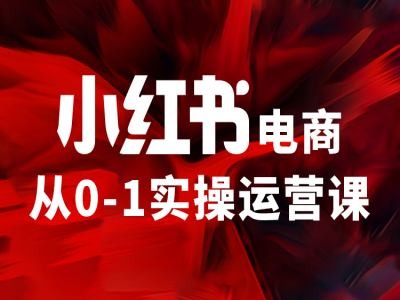 小红书电商从0-1实操运营课，让你从小白到精英-KF云创