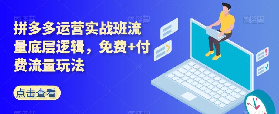 拼多多运营实战班流量底层逻辑，免费+付费流量玩法-KF云创