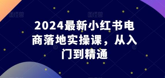 2024最新小红书电商落地实操课，从入门到精通-KF云创