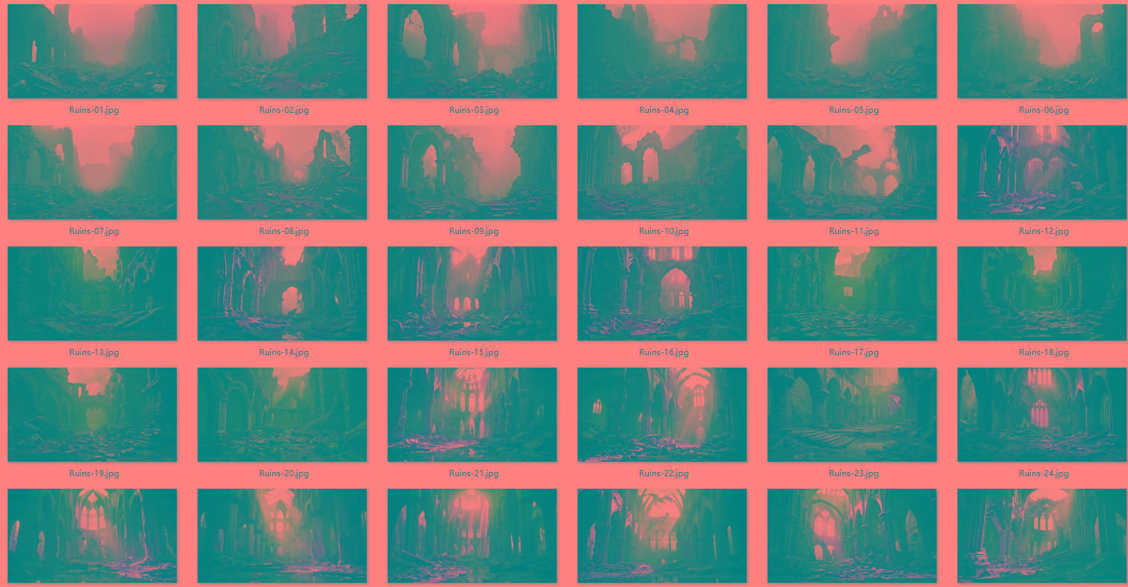 1600张科幻外星恐怖战争废墟环境背景 5K高清图片素材-KF云创