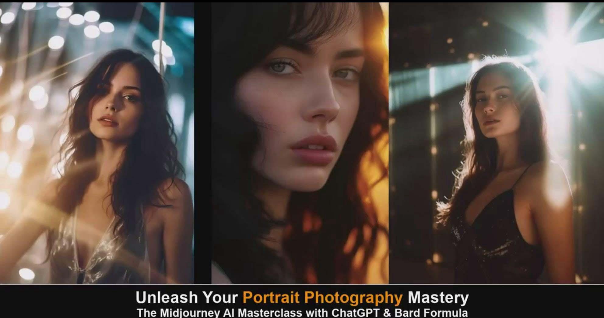 图片[6]-(9312期)Midjourney v5 ChatGPT 和 Bard AI人工智能人像摄影大师班-15节-中英字幕-KF云创
