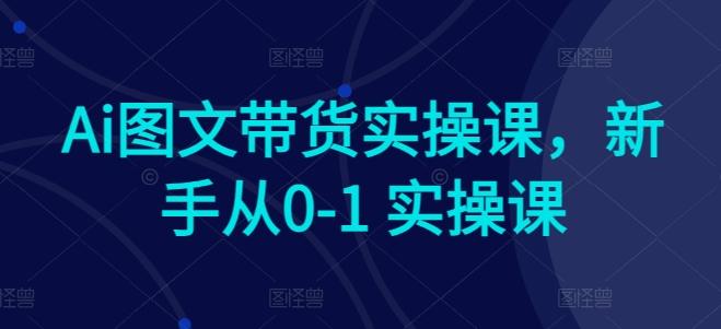 Ai图文带货实操课，新手从0-1 实操课-KF云创