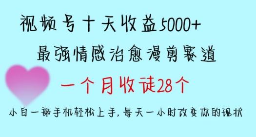 十天收益5000+，多平台捞金，视频号情感治愈漫剪，一个月收徒28个，小白一部手机轻松上手【揭秘】-KF云创