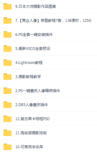 某宝买的杂乱PS LR教程预设摄影-KF云创