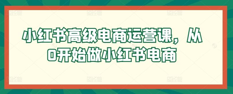 小红书高级电商运营课，从0开始做小红书电商-KF云创