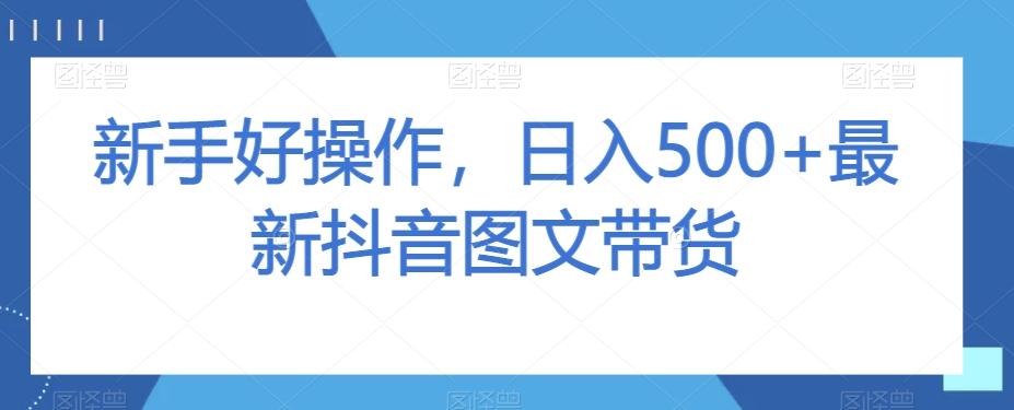 新手好操作，日入500+最新抖音图文带货【揭秘】-KF云创