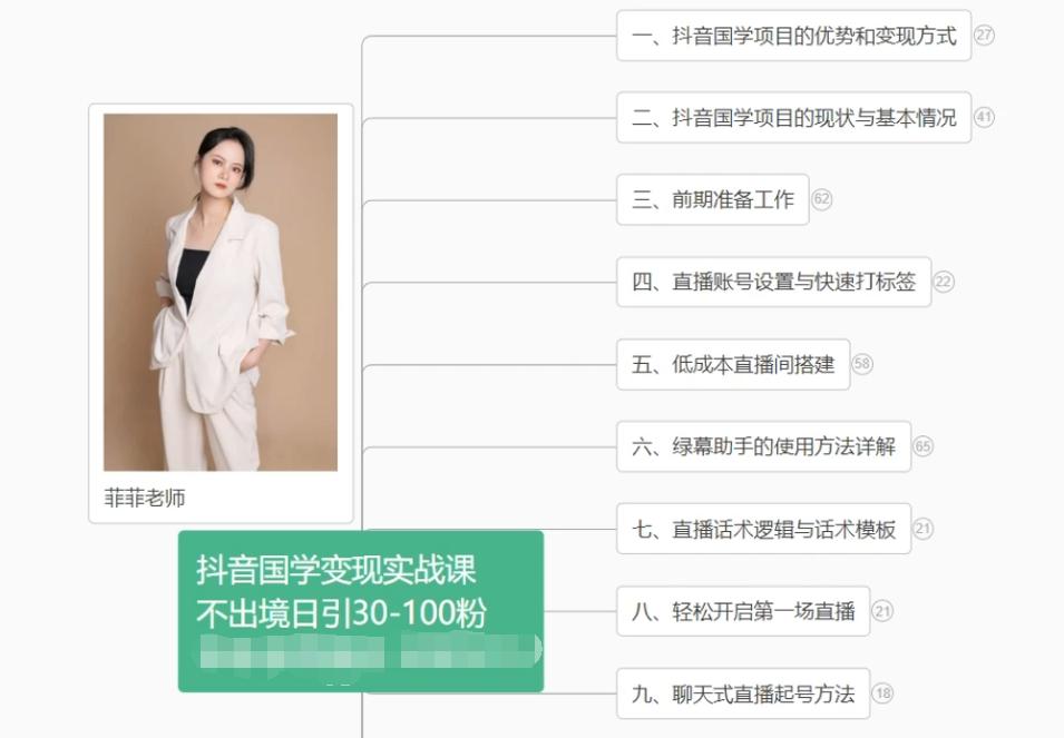 抖音国学变现项目：不出境日引30-100粉实战课程-KF云创