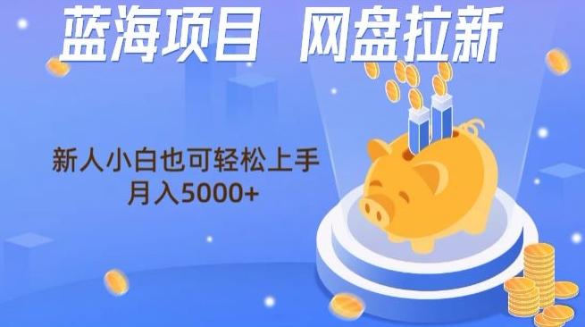 蓝海项目网盘拉新，新人小白也可操作，每月收入5000+-KF云创