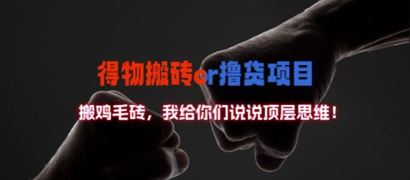 得物搬砖撸货项目?掰下数据，我给你们说说顶层思维【揭秘】-KF云创