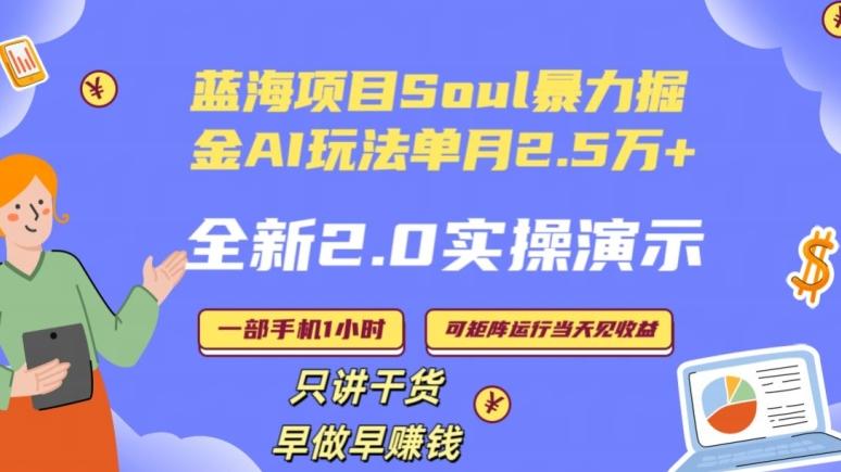 Soul怎么做到单月变现25000+全新2.0AI掘金玩法全程实操演示小白好上手【揭秘】-KF云创