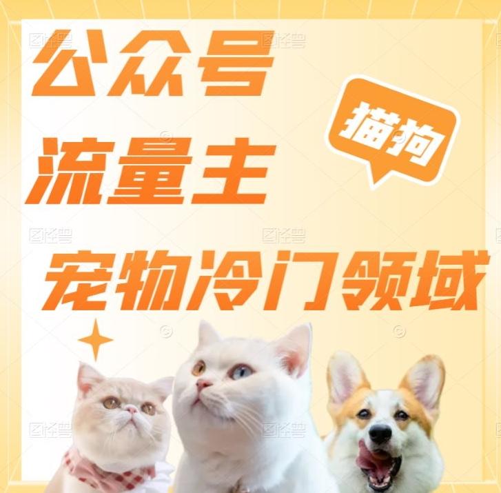 公众号流量主，萌宠冷门领域，单日收益2000+，简单暴力掘金，矩阵操作，无限放大收益！-KF云创