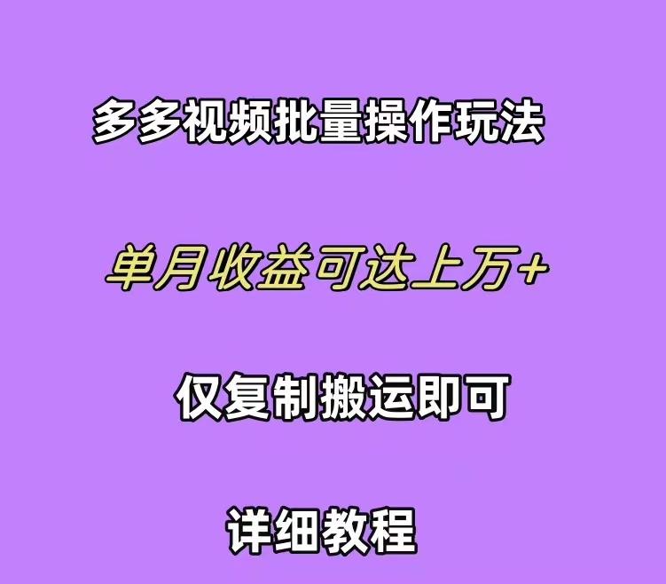 (10029期)拼多多视频带货快速过爆款选品教程 每天轻轻松松赚取三位数佣金 小白必…-KF云创