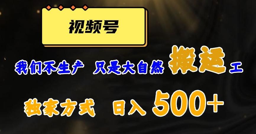 视频号轻松搬运日赚500+，一个1分钟1条原创视频【揭秘】-KF云创