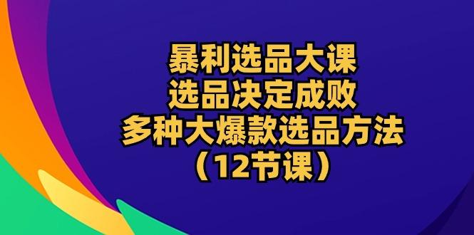 暴利 选品大课：选品决定成败，教你多种大爆款选品方法(12节课-KF云创
