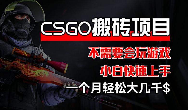 CSGO 装备搬砖项目，操作简单，不需要会玩游戏，小白也能快速上手，一个月轻松大几千【揭秘】-KF云创