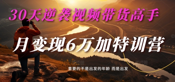 30天逆袭视频带货高手，单月变现6万加特训营-麦子甜-KF云创