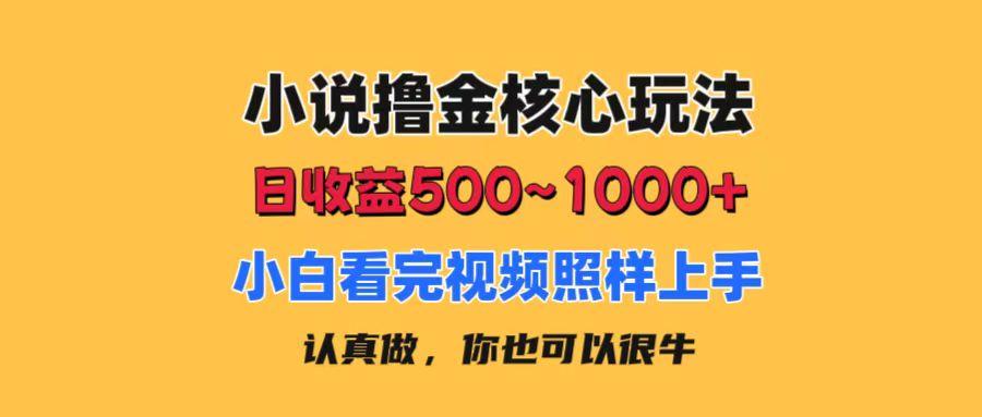 小说撸金核心玩法，日收益500-1000+，小白看完照样上手，0成本有手就行-KF云创