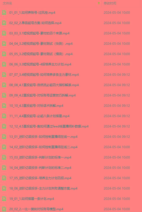 图片[1]-2024单品正价起号，直播素材投流选品：选品课+投流课+素材课+卡首屏/100节-KF云创