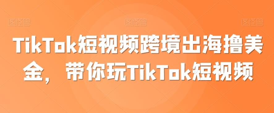 TikTok短视频跨境出海撸美金，带你玩TikTok短视频-KF云创